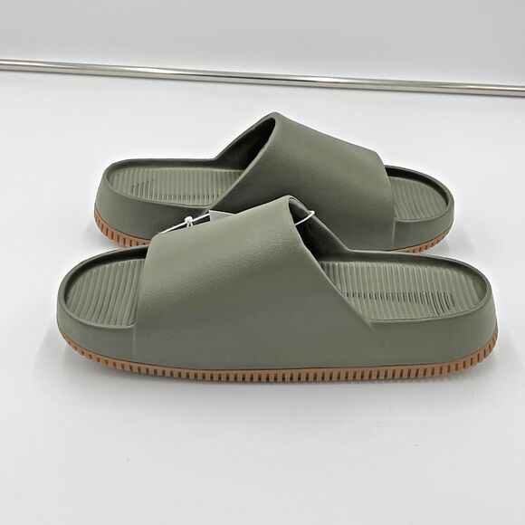 Nike Calm Slide Sandals Slides Medium Olive Gum FD4116-203 Mens Size 9 Womens 10 main image 5